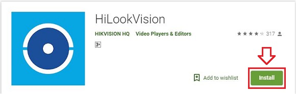 Application HilookVision permettant de visualiser les caméras Hikvision sur smartphone
