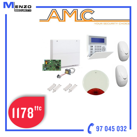 Pack système d'alarme filaire AMC K4 Tunisie